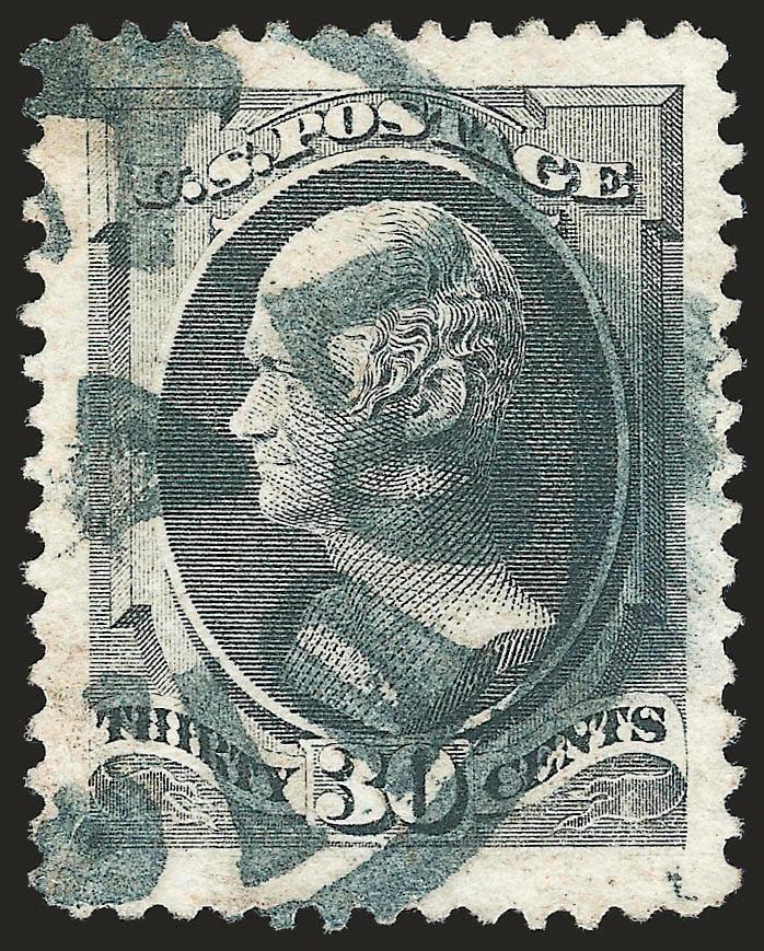 30c Gray Black (165).> Enormous Jumbo margins, incredibly well-centered, <bold bluish black St. Louis Mo. balloon-type circular datestamp,> Extremely Fine Gem, with 2008 P.S.E. certificate (XF-Superb 95 Jumbo
SMQ $1,050.00 as 95, $3,100.00 as 98), o