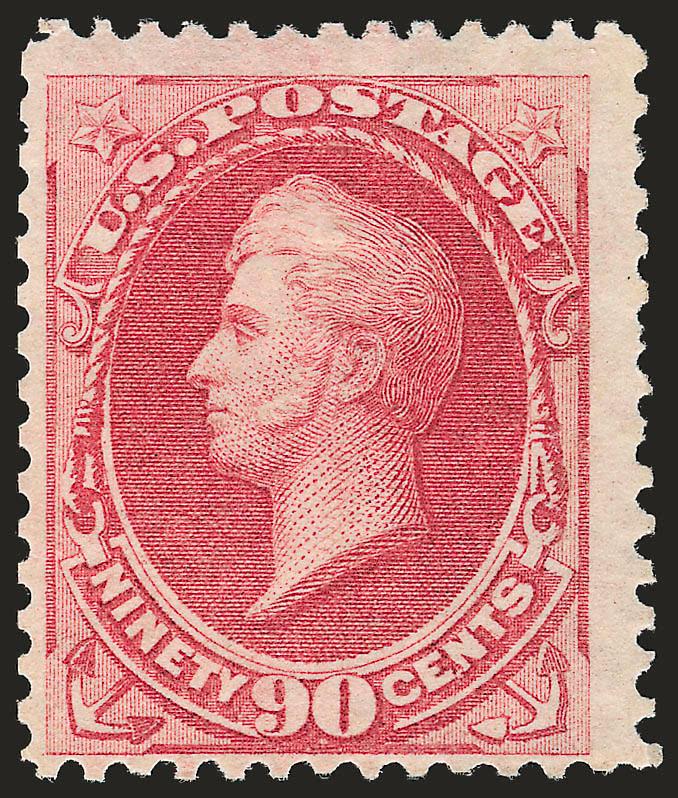 90c Rose Carmine (166).> Original gum, lovely color, light vertical bend and reperfed at left, Fine appearance