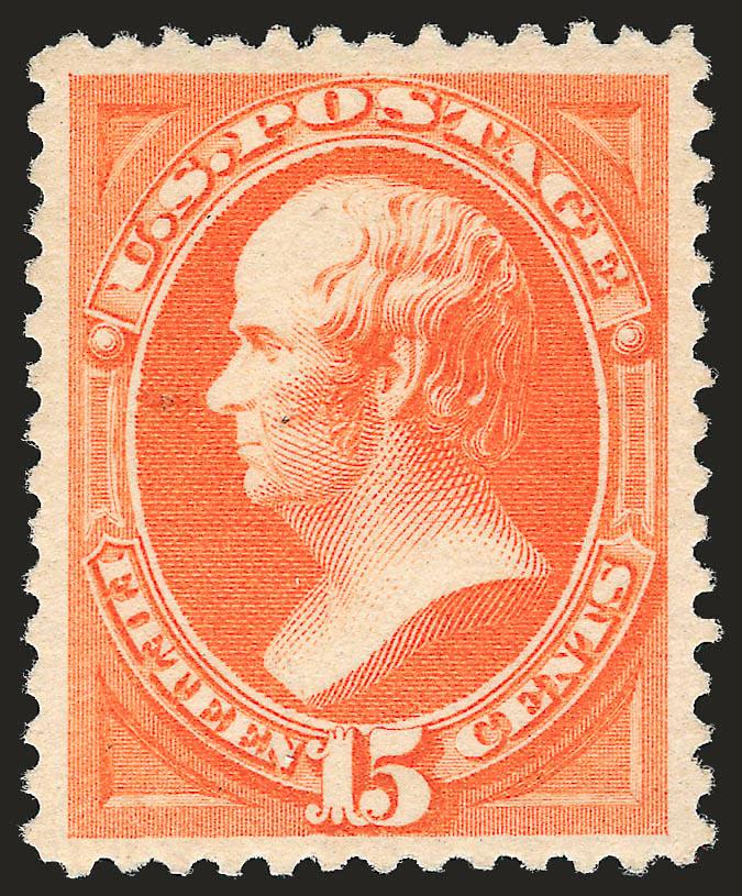 15c Red Orange (189).> Original gum, lightly hinged, wide margins and almost perfect centering, vibrant color, Extremely Fine, with 2002 P.F. certificate