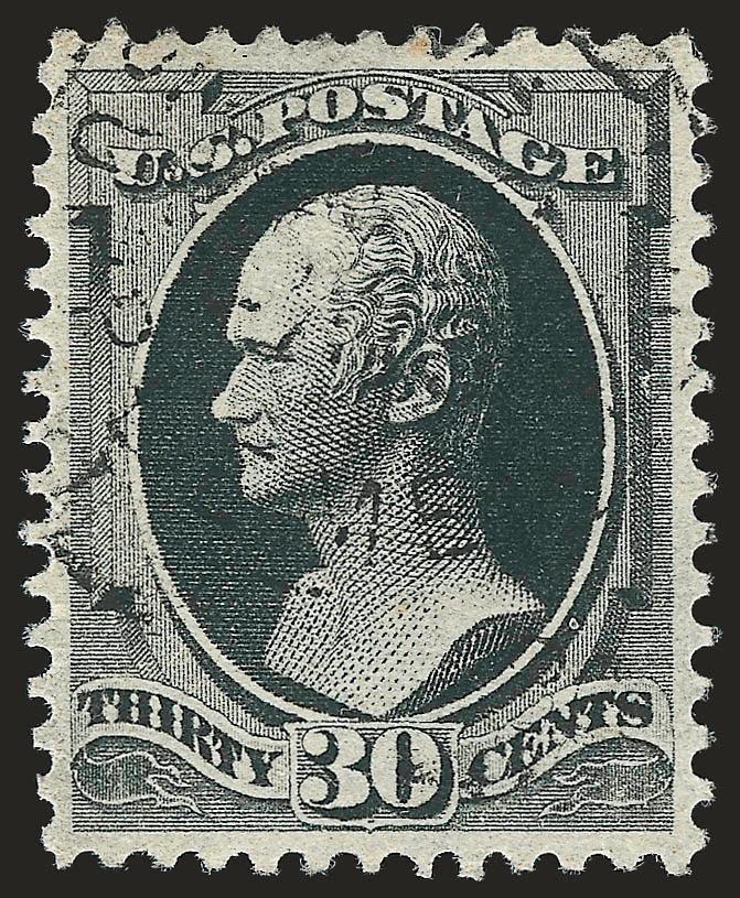 30c Full Black (190).> Beautifully centered, intense color with light <Supplementary Mail Ty. F> datestamp, Extremely Fine, with 2008 P.F. certificate