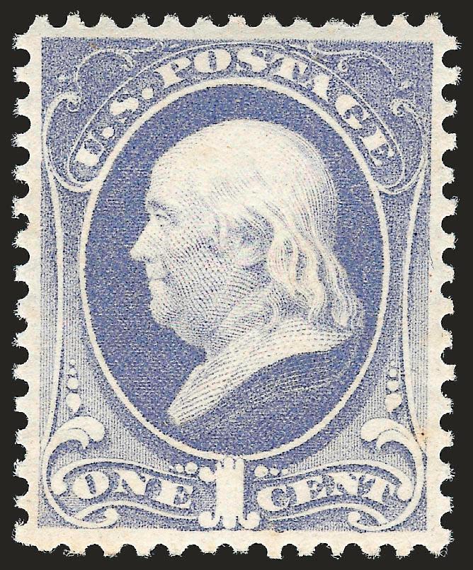 1c Gray Blue (206).> Mint N.H., beautifully centered, lovely pastel color, Extremely Fine, with 2008 P.S.E. certificate