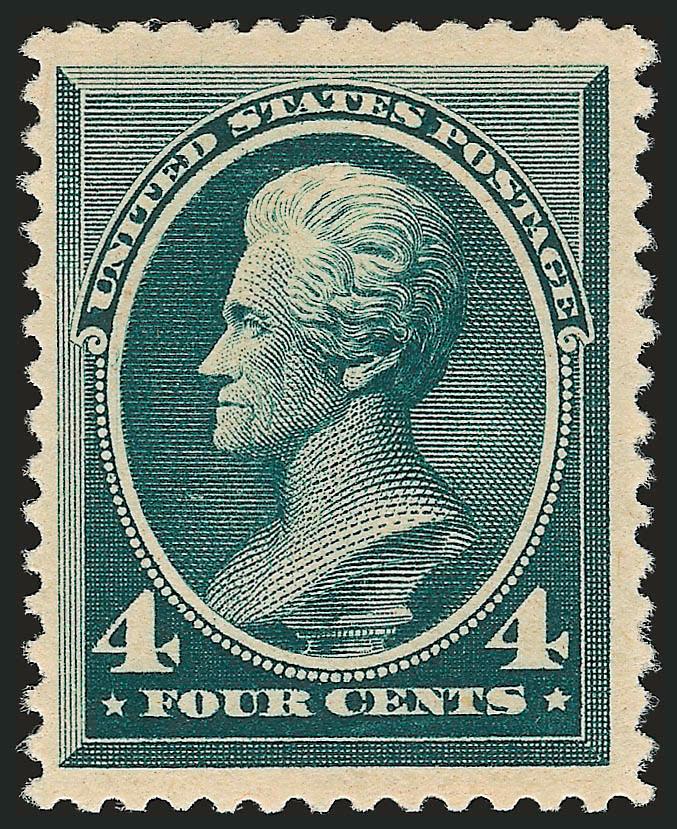 4c Blue Green (211).> Original gum, barest trace of hinging, intense shade on bright paper, three huge margins, Very Fine, with 2007 P.F. certificate