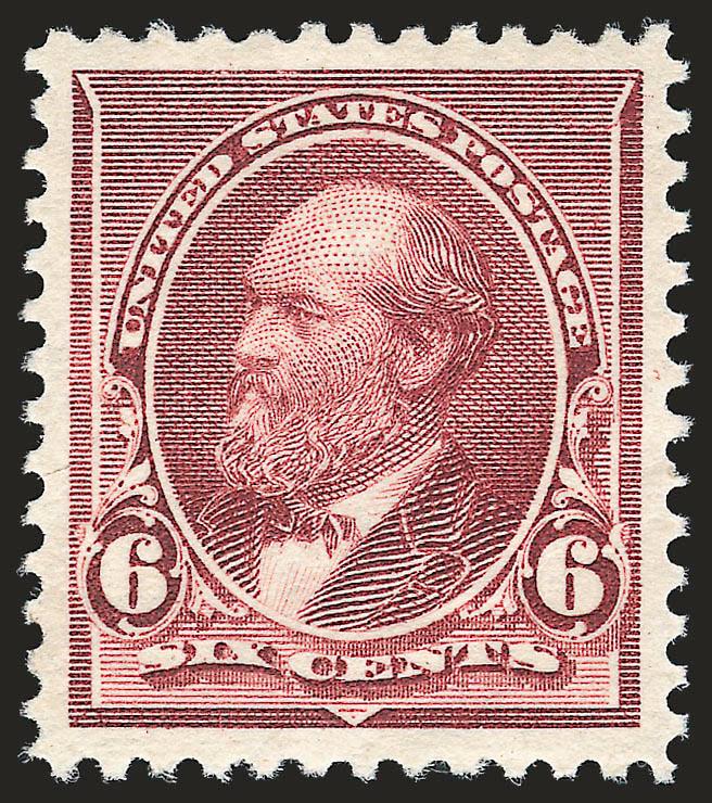 6c Brown Red (224).> Mint N.H., uncharacteristically wide margins and beautifully centered, lovely color, Extremely Fine, with 2008 P.F. certificate (XF 90 SMQ $890.00)