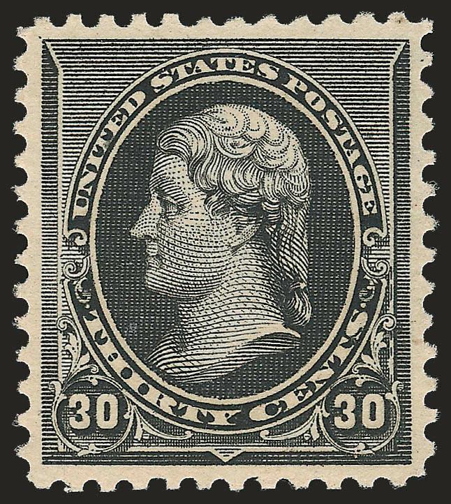 30c Black (228).> Mint N.H., beautifully centered with intense color and sharp impression, Extremely Fine
