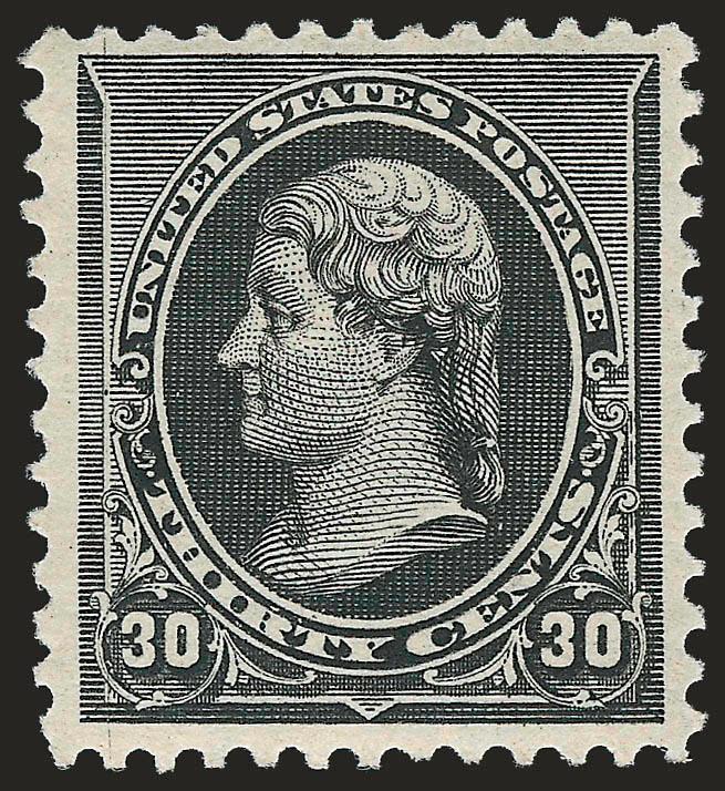 30c Black (228).> Original gum, lightly hinged, handsome margins, intense color on fresh paper, Very Fine, with 2008 P.S.E. certificate