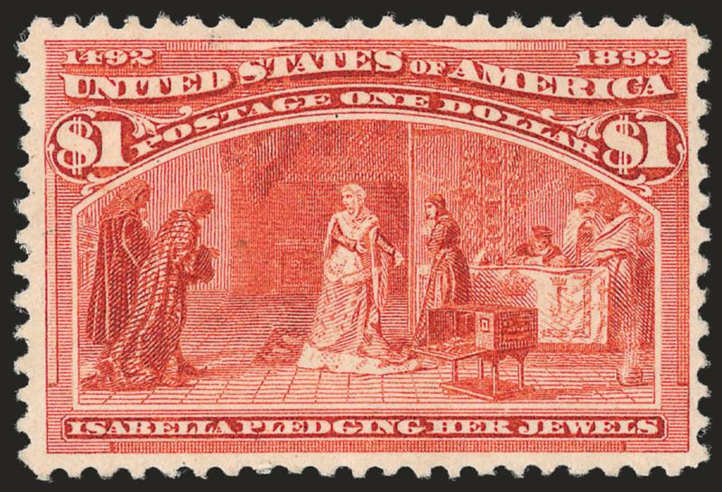 $1.00 Columbian (241).> Original gum, lightly hinged, rich color, Very Fine, with 2002 P.F. certificate