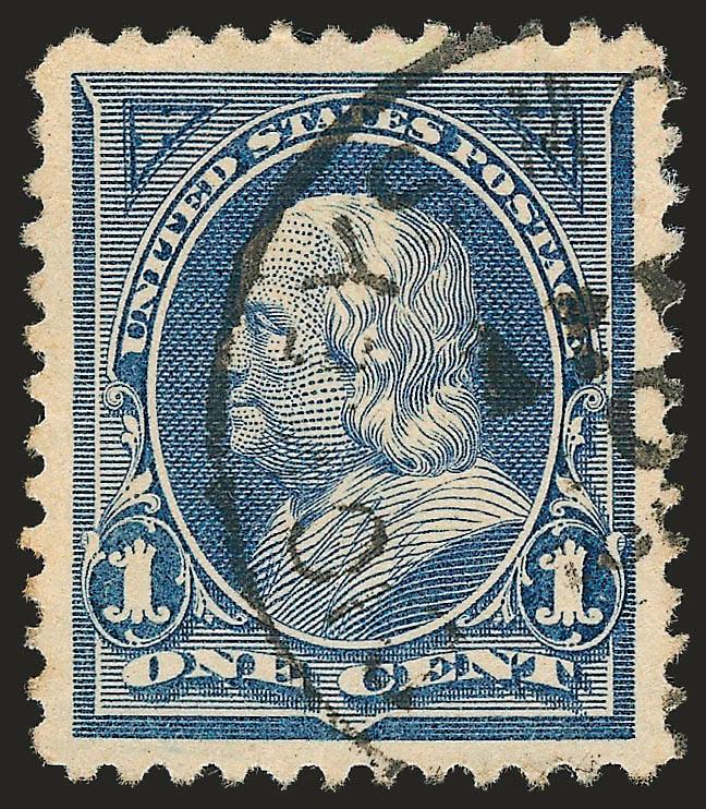 1c Blue (247).> Uncharacteristically wide Jumbo margins, attractive color and neat circular datestamp, Extremely Fine Gem, with 2008 P.S.E. certificate (Superb 98 Jumbo SMQ $540.00 as 98, unpriced in any higher
grade), this is the only used No. 247