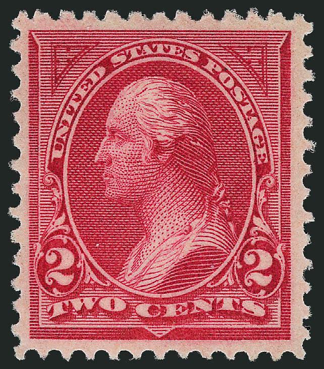 2c Carmine Lake, Ty. I (249).> Mint N.H., lovely margins and well-centered, wonderful depth of color, Extremely Fine, with 2008 P.S.E. certificate (XF 90 SMQ $1,700.00)