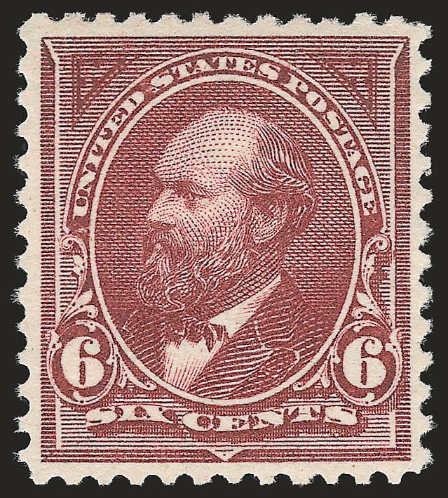 6c Dull Brown (256).> Mint N.H., choice color and exceptionally well-centered, Very Fine and choice, with 2007 P.S.E. certificate