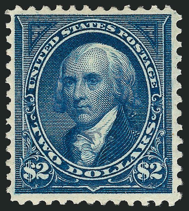 $2.00 Bright Blue (277).> Original gum, rich color, reperfed at left, Very Fine appearance