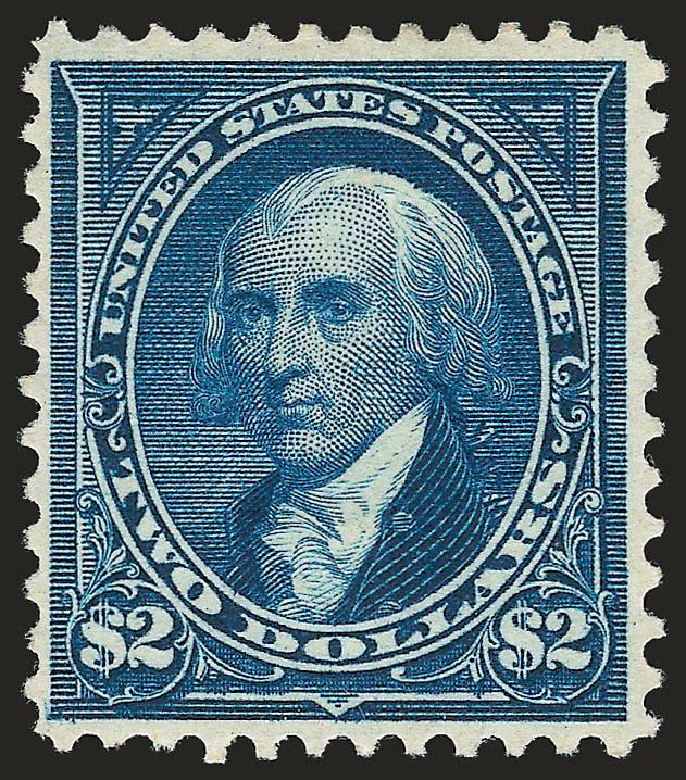 $2.00 Bright Blue (277).> Original gum, beautiful rich color, Fine