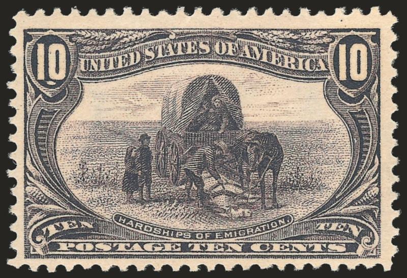 10c Trans-Mississippi (290).> Mint N.H., intense color, Fine and attractive, with 2000 P.F. certificate
