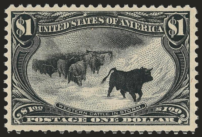$1.00 Trans-Mississippi (292).> Original gum, lightly hinged, nicely margined and centered on crisp paper, Very Fine, with 2008 P.S.E. certificate