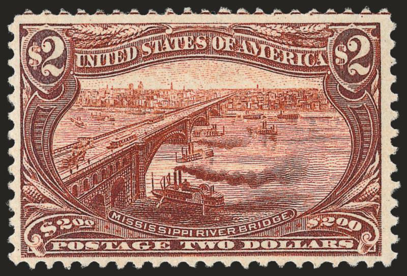 $2.00 Trans-Mississippi (293).> Original gum, lightly hinged, Very Fine and quite attractive, with 2008 P.F. certificate