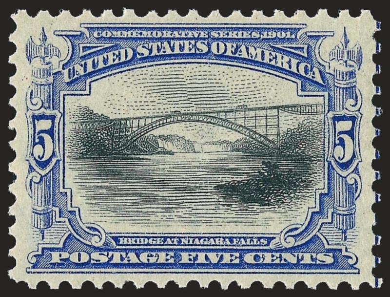 5c Pan-American (297).> Mint N.H., strong color and impression, Very Fine and choice, with 2008 P.F. certificate (VF-XF 85 SMQ $320.00)