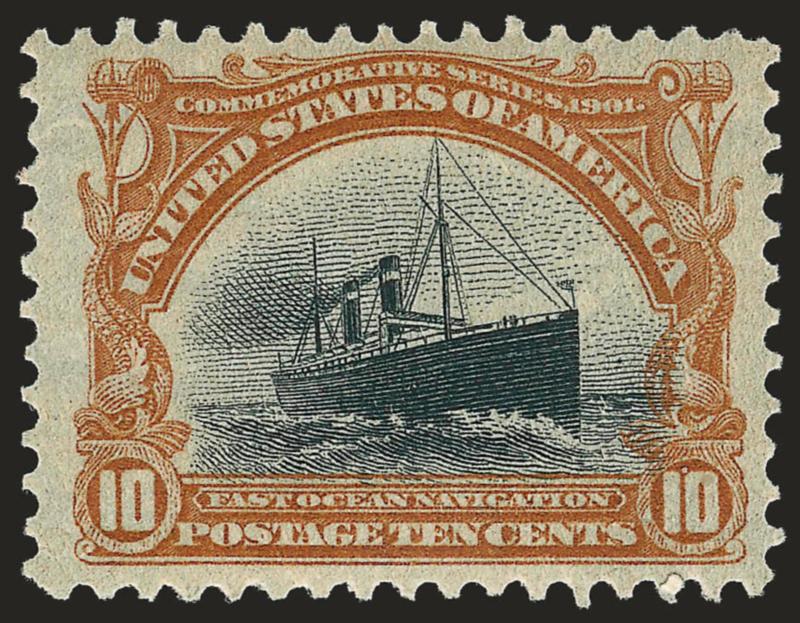10c Pan-American (299).> Mint N.H., fresh and Very Fine, with 2000 P.F. certificate