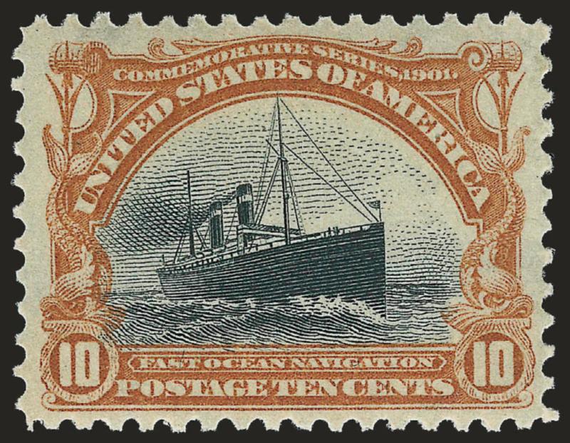 10c Pan-American (299).> Mint N.H., attractively centered, fresh, Very Fine and choice, with 2008 P.S.E. certificate (VF-XF 85 SMQ $490.00)