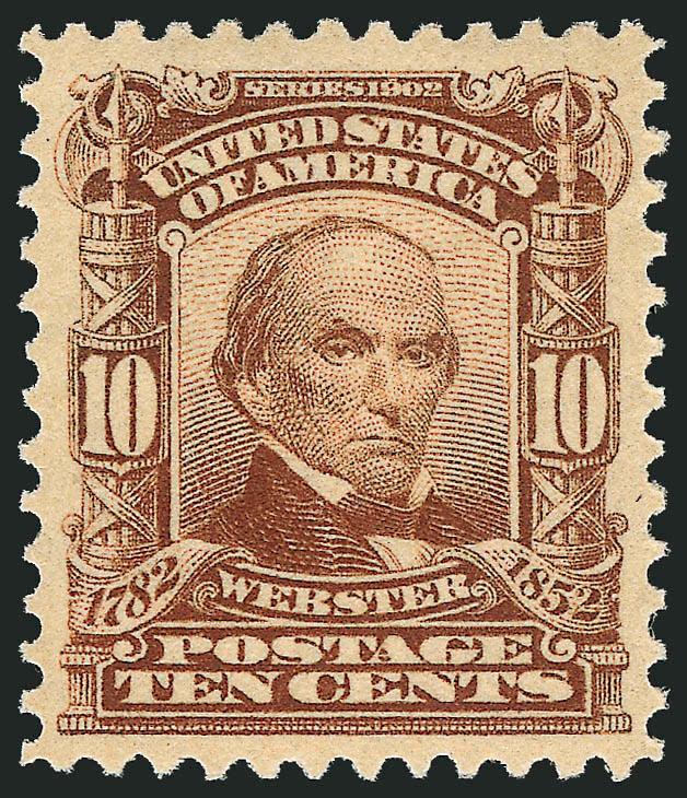 10c Pale Red Brown (307).> Mint N.H., radiant color, choice centering with well-balanced margins, Extremely Fine, with 2008 P.F. certificate (XF 90 SMQ $600.00)