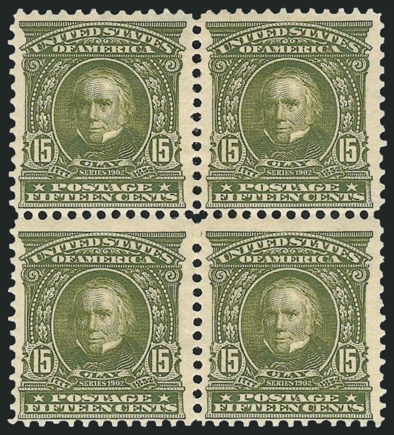 15c Olive Green (309).> Pretty shade, Fine block