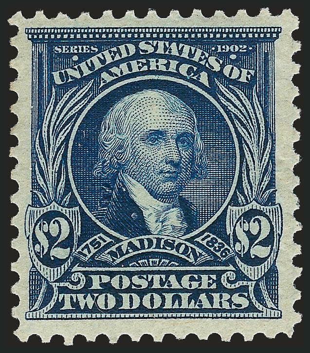 $2.00 Dark Blue (312).> Exceptionally wide margins, lightly hinged, fresh and Very Fine, with 2008 P.F. certificate