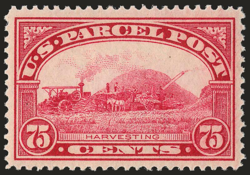 75c Parcel Post (Q11).> Mint N.H., pretty centering and margins, lovely Carmine color, Very Fine and choice, with 2007 P.S.E. certificate (VF-XF 85 SMQ $390.00)