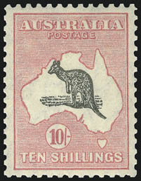 AUSTRALIA, 1929-30, 5sh Yellow & Gray, 10sh Pink and Gray (100-101 SG 111-112).> Fresh and Very Fine, SG £565