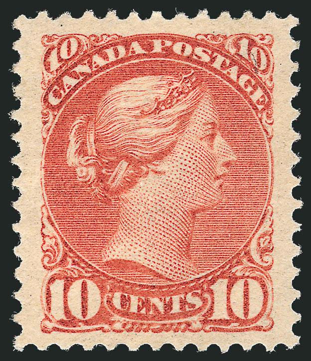 CANADA, 1888, 10c Brown Red (45).> Original gum, wide margins, rich color, Very Fine and choice