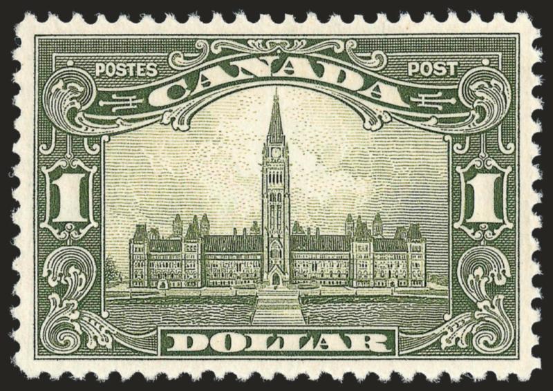 CANADA, 1929, $1.00 Parliament (159).> Mint N.H., perfectly centered, Extremely Fine