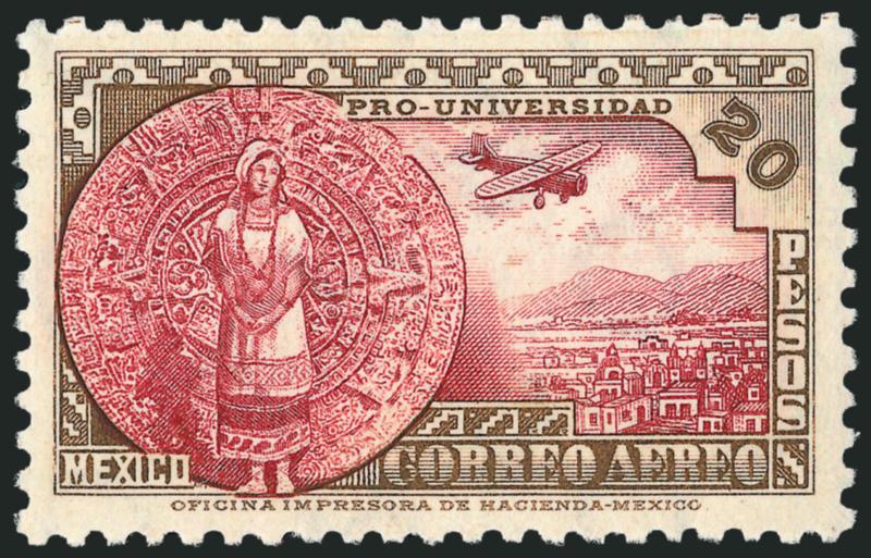MEXICO, 1934, 20p University (C61).> Mint N.H., Extremely Fine
