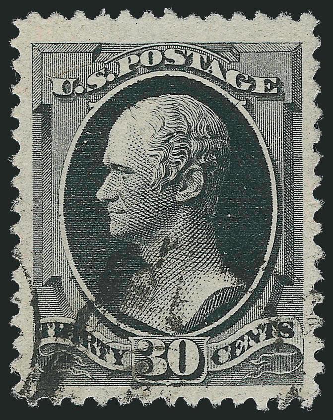 30c Full Black (190).> Wide margins, detailed impression, face-free cancel, Extremely Fine, with 1988 and 2006 P.F. certificates