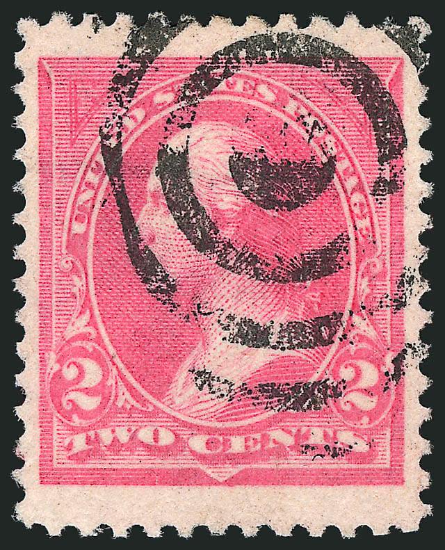 2c Pink, Ty. I (248).> Jumbo margins, bright color, bold strike of target cancel, Extremely Fine, a huge stamp, with 2001 P.S.E. certificate