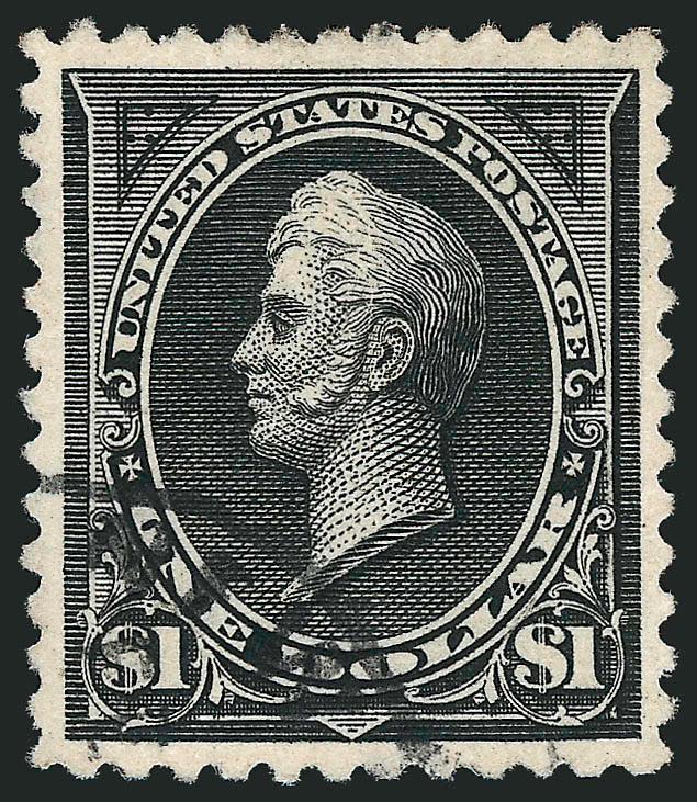 $1.00 Black, Ty. II (261A).> Wide and balanced margins, bright shade and remarkably detailed impression, face-free circular datestamp confined to the lower left corner of the stamp<><>^EXTREMEY FINE GEM. A
SUPERB USED EXAMPLE OF THE $1.00 TYPE II 1