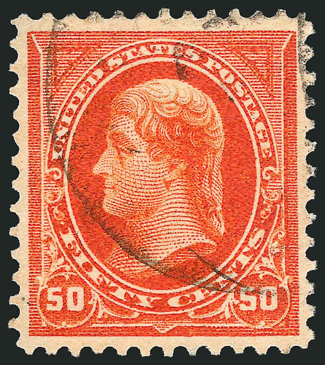 50c Orange (275).> Vibrant color as fresh as the day it was printed, perfectly centered with well-proportioned margins, unobtrusive circular datestamp, Extremely Fine Gem, a beautiful stamp, with 2000 P.S.E.
certificate