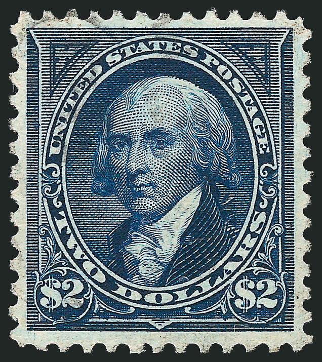 $2.00 Dark Blue (277a).> Deep rich color and proof-like impression, well-proportioned margins, light strike of cancel at top left leaves entire design clearly visible, Extremely Fine, an elusive stamp in higher
grades, with 2000 P.F. certificate