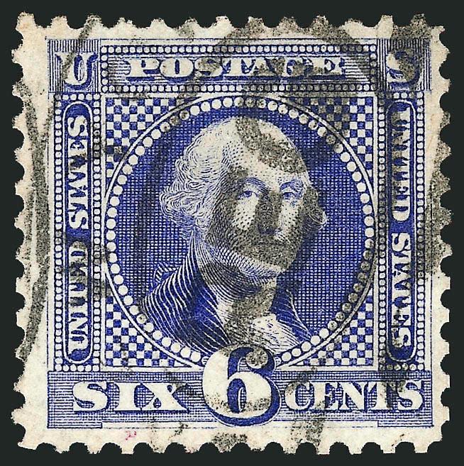 6c Blue, Re-Issue (126).> Deep rich color and proof-like impression, bold strike of registry oval cancel<><>^VERY FINE AND CHOICE USED EXAMPLE OF THE 6-CENT 1869 PICTORIAL RE-ISSUE.^<><>With 1967 and 2000 P.F.
certificates