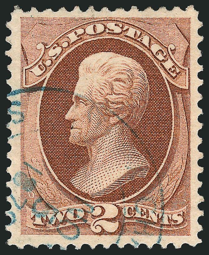 2c Red Brown (146).> Pretty shade, wide and balanced margins, neat strike of <blue circular datestamp,> fresh and Extremely Fine, with 2000 P.S.E. certificate