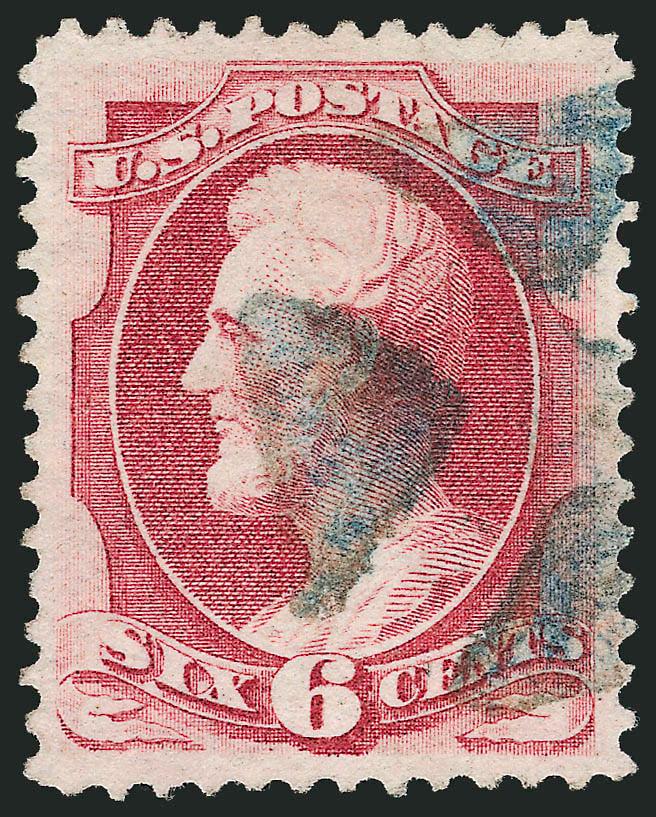 6c Carmine (148).> Rich color, detailed impression, well-balanced margins, quartered cork cancel, fresh and Extremely Fine, a beautiful stamp, ex Hinrichs, with 1999 P.F. certificate