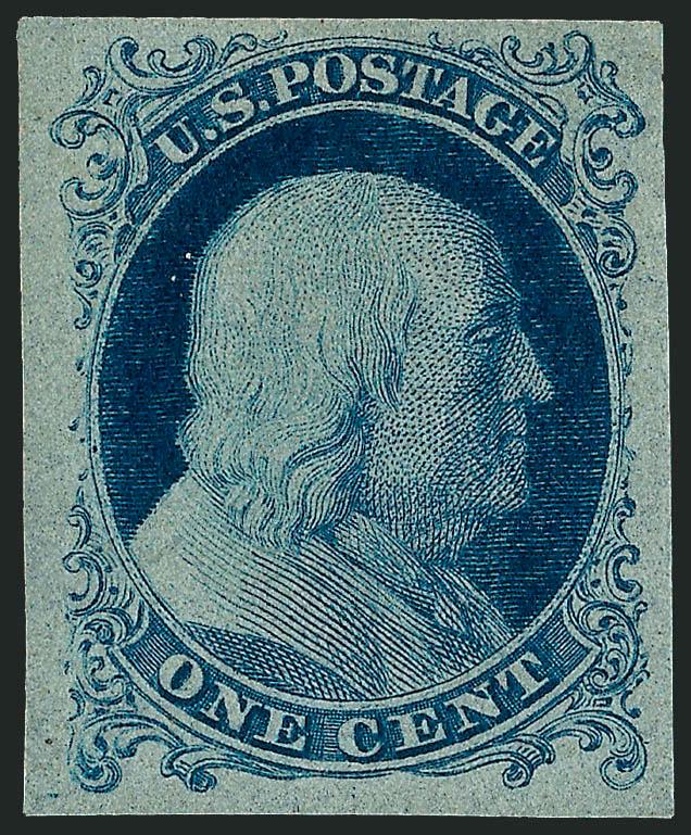 1c Dark Blue, Plate Proof on Stamp Paper (40aP4).> Rich color, Very Fine and choice