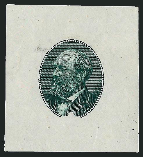 (5c) Green, Vignette Die Essay on India (205-E3a).> Off card and reduced to 33 x 37mm, minor natural India paper translucency, Very Fine
