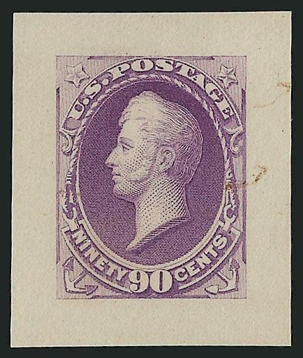1873-88 Bank Note Issues, Panama-Pacific Small Die Proofs.> Five different, incl. Nos 160P2a, 162P2a-163P2a, 209P2a and 218P2a, some of the light typical toning associated with these proofs, 15c small tear, few
other mostly minor faults, Very Fine ap