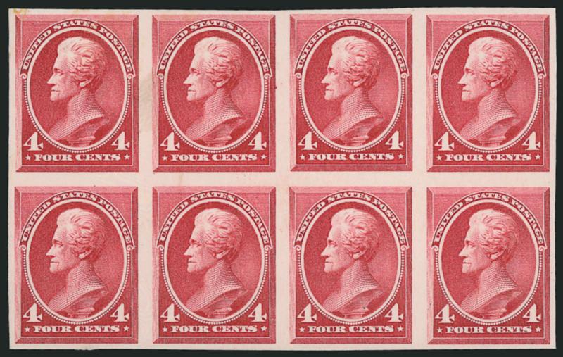 3c-5c 1887-88 Bank Note Issue, Plate Proofs on Card (214P4-216P4).> First two blocks of eight, last block of four, Very Fine-Extremely Fine