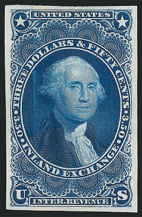First Issue Revenue Plate Proofs.> Twelve items, incl. issued color blocks of four of Nos. R4P4, R7P4, R13P4, singles of Nos. R85P3 and R85P3, <latter with unusual pre-print paper splice,> Trial Color singles
of Nos. R7TC4 (Ultramarine), R43TC4 (Carm