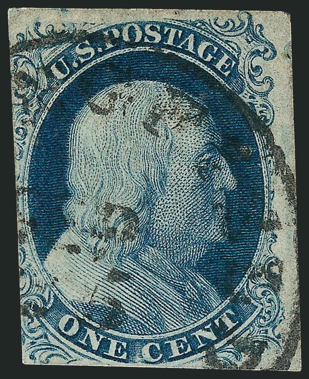1c Blue, Ty. IIIa (8A).> Large margins to cut in, neat circular datestamp, about Fine, with 2002 P.S.E. certificate