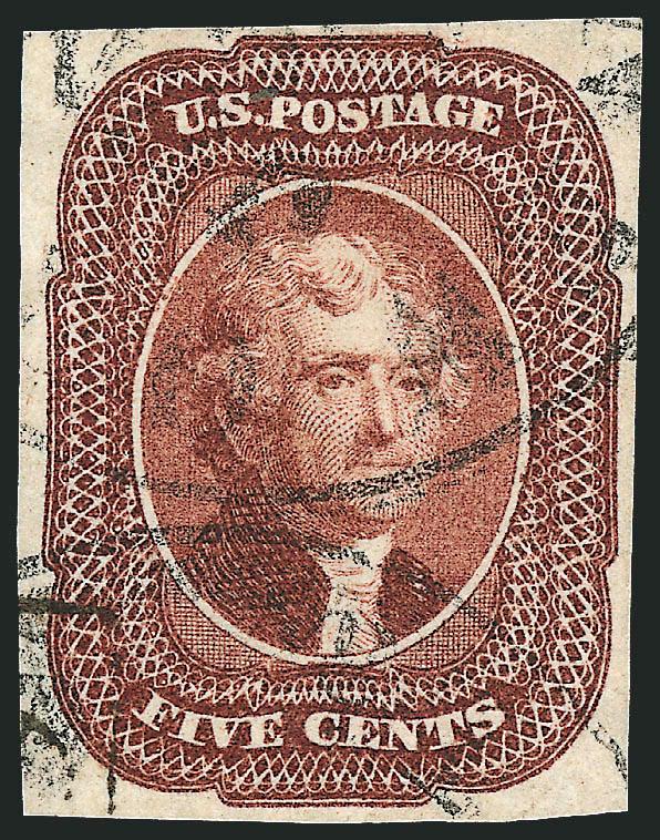 5c Red Brown (12).> Full and balanced margins, crisp impression, two neat strikes of circular datestamp, Very Fine, ex Mayer