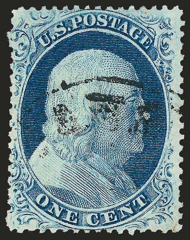 1c Blue, Ty. IV (23).> Position 14R1L, recut once at top and once at bottom, bright shade, Very Fine, with 1986 P.F. certificate