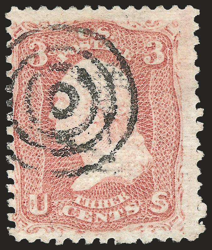 3c Rose, D. Grill (85).> Bright shade, clearly-defined grill, bold strike of target cancel, Fine