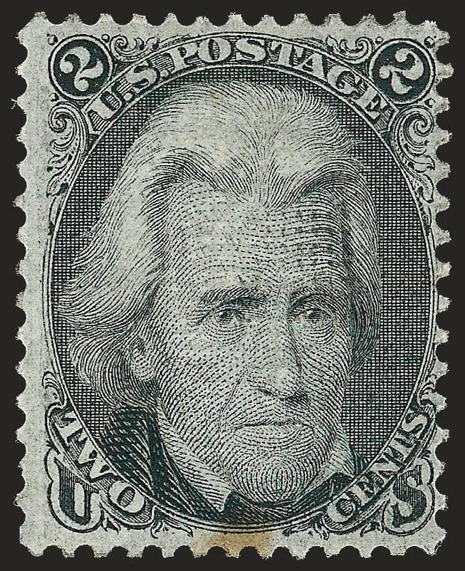 2c Black, F. Grill (93).> Original gum, crisp impression, small gum stain at bottom, otherwise Fine