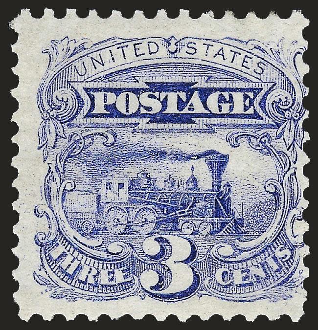 3c Ultramarine, Without Grill (114a).> Original gum, lightly hinged, crisp color and impression<><>^FINE. A VERY RARE 1869 PICTORIAL ISSUE VARIETY AND KEY ITEM FOR THE SPECIALIST COLLECTOR OF THIS POPULAR
SERIES.^<><>We have only offered twelve o