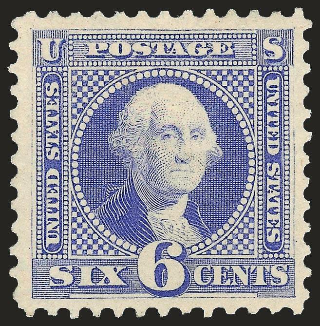 6c Blue, Re-Issue (126).> Original gum, lightly hinged, choice margins and exceptionally well-centered, bright and crisp<><>^EXTREMELY FINE. AN ESPECIALLY ATTRACTIVE AND DESIRABLE 6-CENT 1869 PICTORIAL RE-ISSUE
WITH ORIGINAL GUM.^<><>With 2004 P.