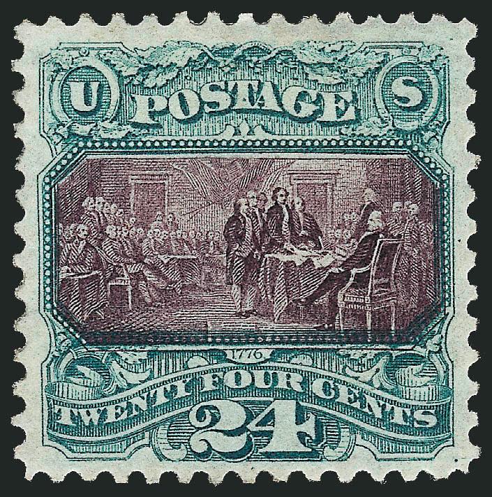 24c Green & Violet, Re-Issue (130).> Small part original gum, attractive centering, deep rich colors and sharp impression, Very Fine and choice, with 2008 P.F. certificate